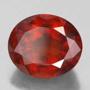 Grenat hessonite orange naturelle coupe ovale, 8,66 ct, VS