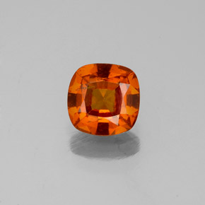 Grenat hessonite orange naturelle coupe coussin, 0,96 ct, VS-SI