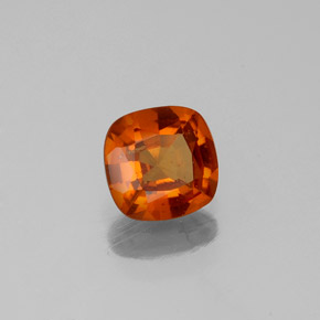 Grenat hessonite orange naturelle coupe coussin, 0,96 ct, VS-SI