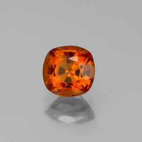 Grenat hessonite orange naturelle coupe coussin, 1,18 ct, VS