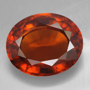 Grenat hessonite orange naturelle coupe ovale, 9,14 ct, VS