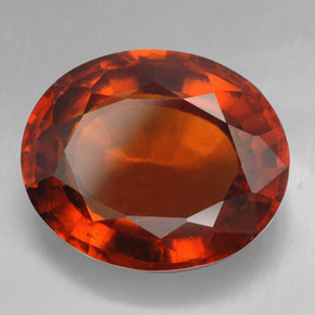 Grenat hessonite orange naturelle coupe ovale, 9,14 ct, VS
