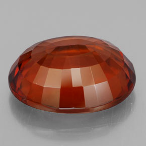 Grenat hessonite orange naturelle coupe ovale, 9,14 ct, VS