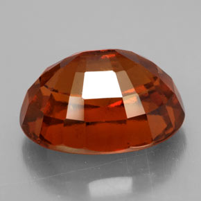 Grenat hessonite orange naturelle coupe ovale, 6,11 ct, VS