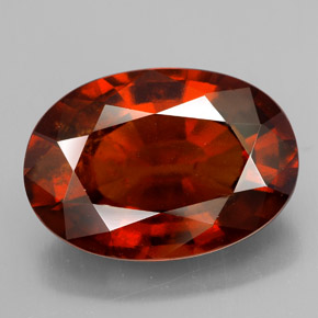 Grenat hessonite orange naturelle coupe ovale, 9,93 ct, VS