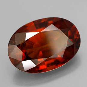 Grenat hessonite orange naturelle coupe ovale, 9,93 ct, VS