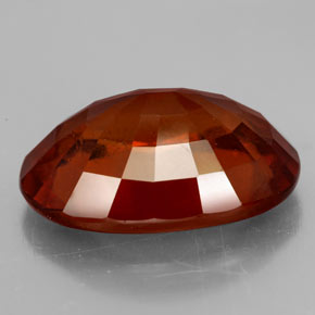 Grenat hessonite orange naturelle coupe ovale, 9,93 ct, VS