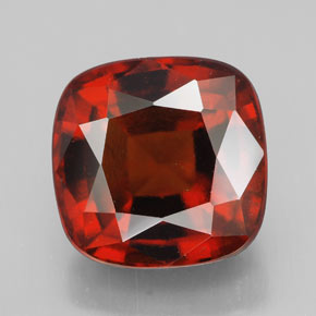 Grenat hessonite orange naturelle coupe coussin, 8,60 ct, VS
