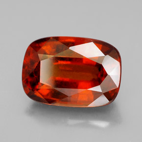Grenat hessonite orange naturelle coupe coussin, 6,52 ct, VS