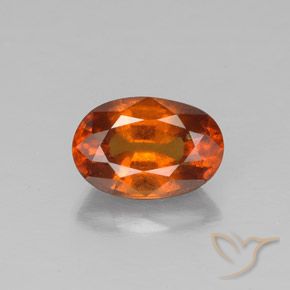 Grenat Hessonite Medium-Dark Orange  naturelle Coupe ovale, 1.64 ct, VS-SI