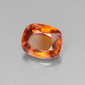 Grenat hessonite orange naturelle coupe coussin, 1,84 ct, VS-SI