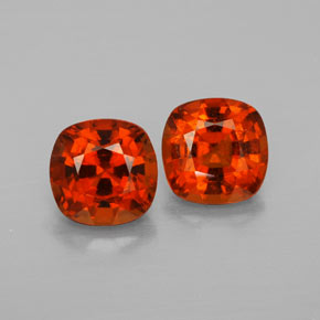 Achetez naturel ct orange grenat hessonite gems, coupe coussin, en provenance sri lanka (ceylan) chez gemselect. en stock, livraison internationale!
