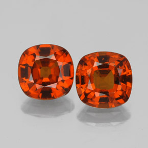 Achetez naturel ct orange grenat hessonite gems, coupe coussin, en provenance sri lanka (ceylan) chez gemselect. en stock, livraison internationale!