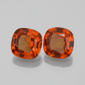 Achetez naturel 3,13ct rouge grenat hessonite gems, coupe coussin, en provenance sri lanka chez gemselect. en stock, livraison internationale!