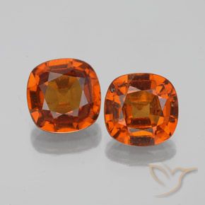 2.97ctw Naturel Orange moyen Grenat Hessonite, Coussin, VS-SI