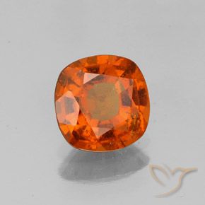 Grenat Hessonite Orange rougeâtre naturelle Coussin, 1.22 ct, SI