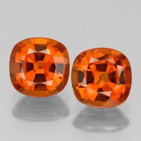 2.20ctw Naturel Ambre orange Grenat Hessonite, Coussin, VS