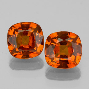 Achetez naturel ct orange grenat hessonite gems, coupe coussin, en provenance sri lanka (ceylan) chez gemselect. en stock, livraison internationale!