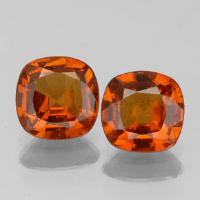 Achetez naturel ct orange grenat hessonite gems, coupe coussin, en provenance sri lanka (ceylan) chez gemselect. en stock, livraison internationale!