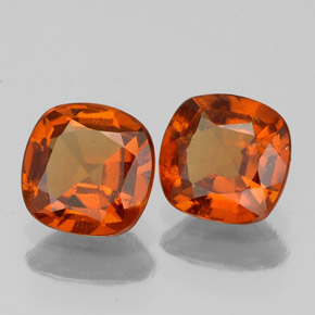 Achetez naturel ct orange grenat hessonite gems, coupe coussin, en provenance sri lanka (ceylan) chez gemselect. en stock, livraison internationale!