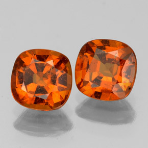 Achetez naturel 2.14ct Ambre orange Grenat Hessonite gems, Coupe coussin, En provenance Sri Lanka chez GemSelect. En stock, livraison internationale!