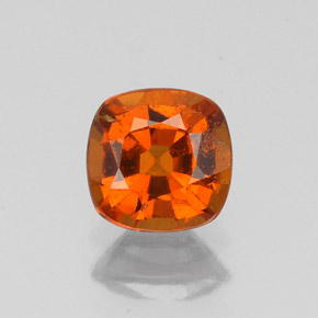 Grenat hessonite orange naturelle coupe coussin, 0,81 ct, VS-SI
