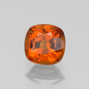 Grenat hessonite orange naturelle coupe coussin, 0,81 ct, VS-SI