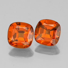 Achetez naturel ct orange grenat hessonite gems, coupe coussin, en provenance sri lanka (ceylan) chez gemselect. en stock, livraison internationale!