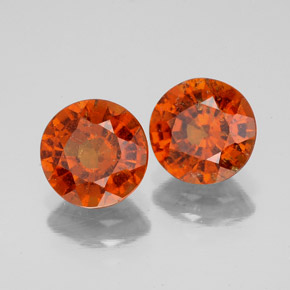 Achetez naturel ct orange grenat hessonite gems, coupe roude, en provenance sri lanka (ceylan) chez gemselect. en stock, livraison internationale!