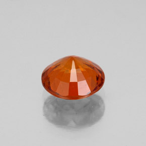Grenat hessonite orange naturelle coupe roude, 1,38 ct, VS-SI