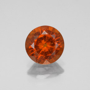 Grenat Hessonite Cannelle Orange naturelle Coupe roude, 1.47 ct, VS-SI