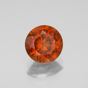 Grenat Hessonite Cannelle Orange naturelle Coupe roude, 1.47 ct, VS-SI
