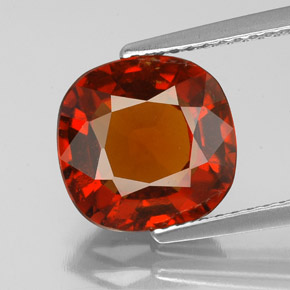 Grenat hessonite orange naturelle coupe coussin, 3,58 ct, VS-SI