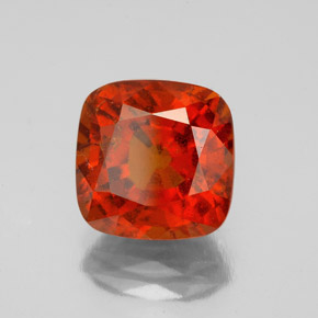 Grenat Hessonite Cannelle Orange naturelle Coupe coussin, 4.15 ct, SI