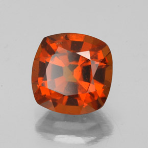 Grenat hessonite rouge naturelle coupe coussin, 2,25 ct, VS-SI