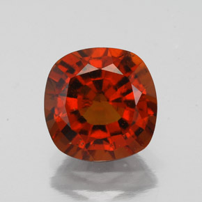 Grenat hessonite orange naturelle coupe coussin, 2,27 ct, VS-SI
