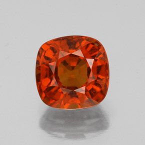 Grenat hessonite orange naturelle coupe coussin, 2,04 ct, VS-SI