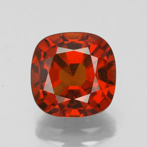 Grenat hessonite orange naturelle coupe coussin, 2,64 ct, VS