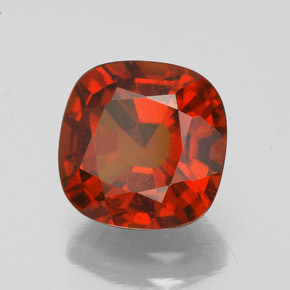 Grenat hessonite orange naturelle coupe coussin, 2,64 ct, VS