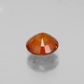 Grenat hessonite orange naturelle coupe roude, 1,26 ct, VS-SI