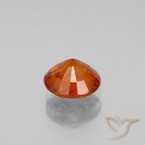 Grenat hessonite orange naturelle coupe roude, 1,22 ct, SI