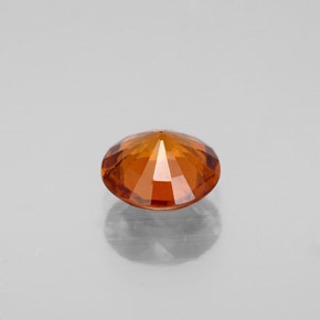 Grenat hessonite orange naturelle coupe roude, 1,09 ct, VS