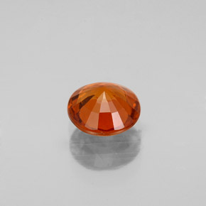 Grenat hessonite orange naturelle coupe roude, 1,04 ct, VS