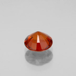 Grenat hessonite orange naturelle coupe roude, 1,14 ct, VS-SI