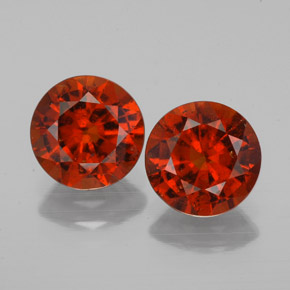 Achetez naturel ct orange grenat hessonite gems, coupe roude, en provenance sri lanka (ceylan) chez gemselect. en stock, livraison internationale!