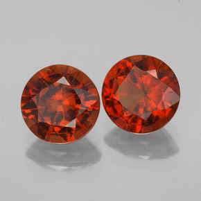 Achetez naturel ct orange grenat hessonite gems, coupe roude, en provenance sri lanka (ceylan) chez gemselect. en stock, livraison internationale!
