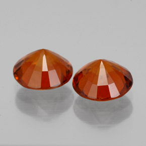 Achetez naturel ct orange grenat hessonite gems, coupe roude, en provenance sri lanka (ceylan) chez gemselect. en stock, livraison internationale!