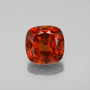 Grenat hessonite orange naturelle coupe coussin, 2,47 ct, VS
