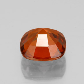 Grenat hessonite orange naturelle coupe coussin, 2,01 ct, VS
