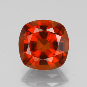 Grenat hessonite orange naturelle coupe coussin, 2,18 ct, VS-SI